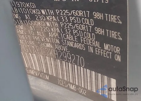 2019 Subaru Crosstrek 2.0I Premium from USA, damaged, VIN JF2GTAEC2KH299270